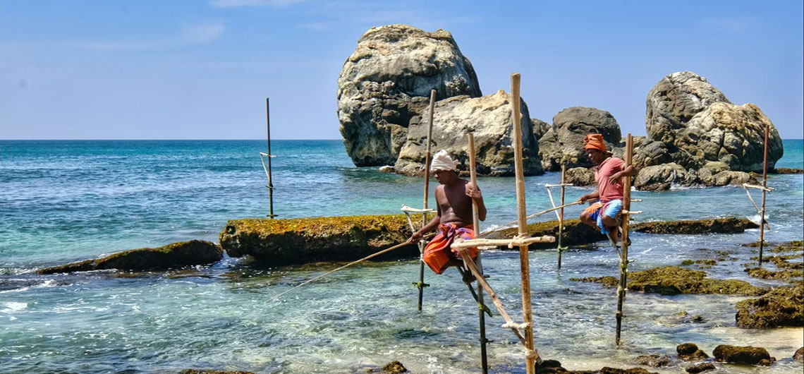 stilt fishing in Sri Lanka, Ceylonwide Tours, Tours in Sri Lanka, Sri Lanka Holidays, accommodation in Waskaduwa, Kalutara, Sri Lanka